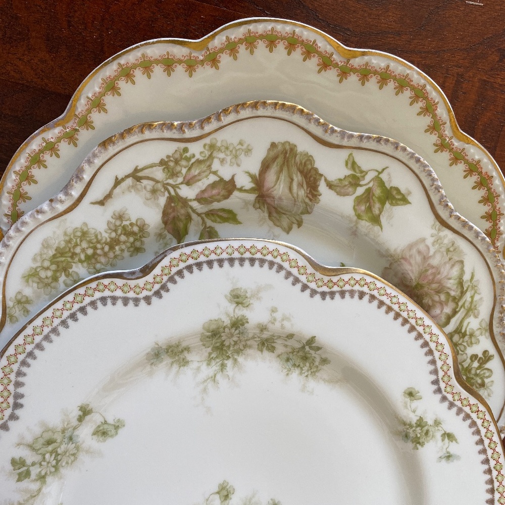 Haviland France Haviland Limoges 3 chipped plates.